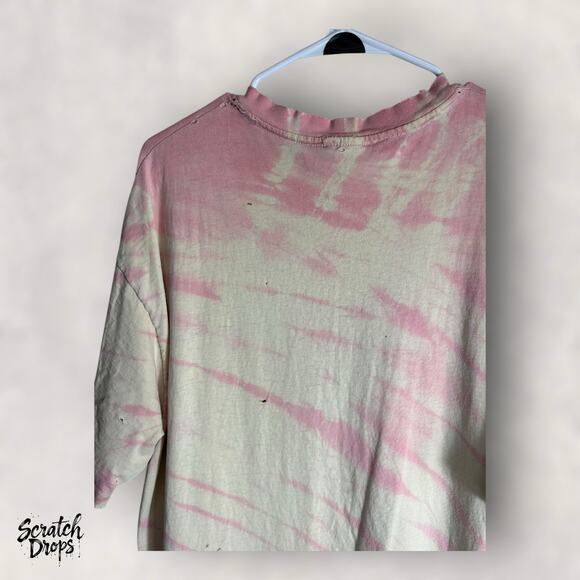 VTG 90s The Doors Jim Morrison Tie Dye T-Shirt XL Hanes Heavyweight USA - Picture 5 of 12